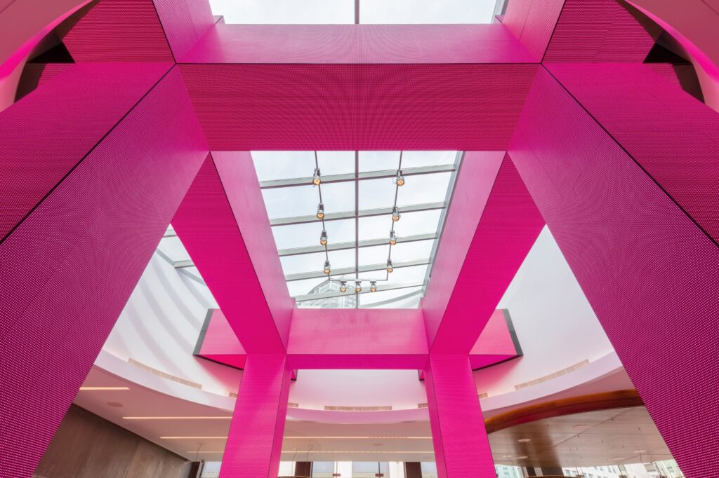Pink Walls with Glass Ceiling