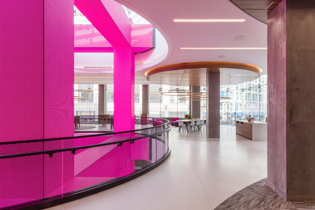 Hallway with Pink Walls